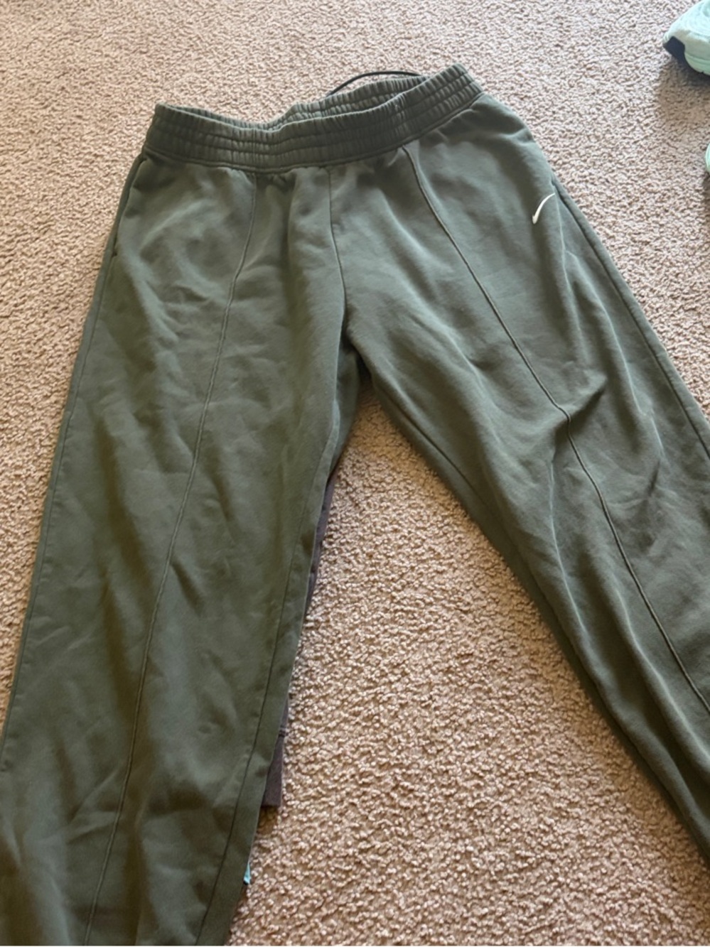 B62 Nike Loose Fit Mid Rise Green Jogger Sweatpants Size XL